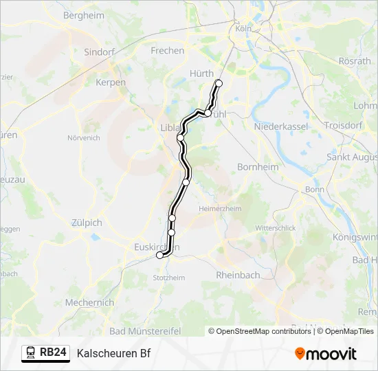 Bahnlinie RB24 Karte