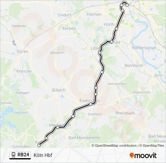 Bahnlinie RB24 Karte