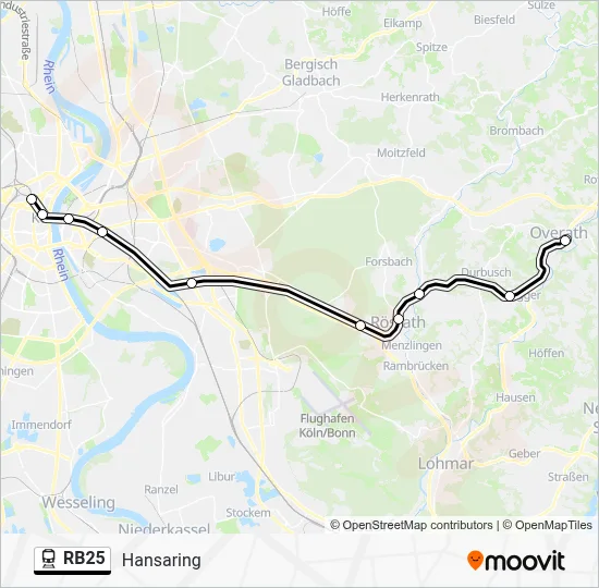 RB25 Train Line Map