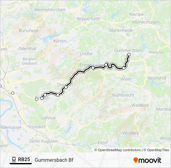 RB25 Train Line Map