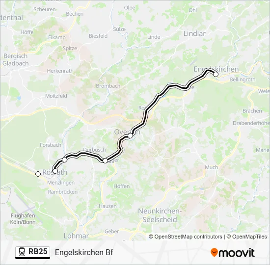 RB25 Train Line Map