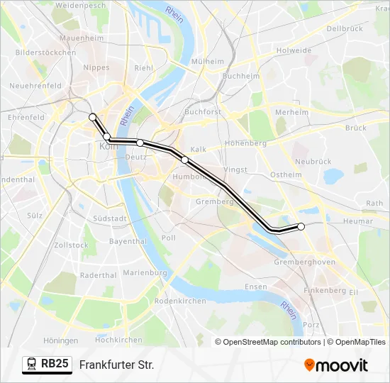 RB25 Train Line Map
