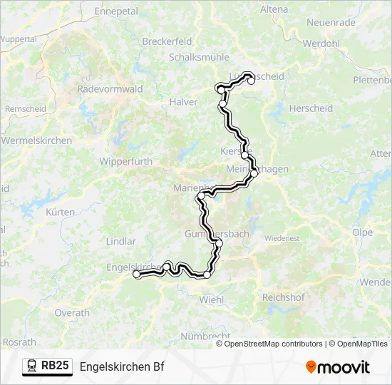 RB25 Train Line Map