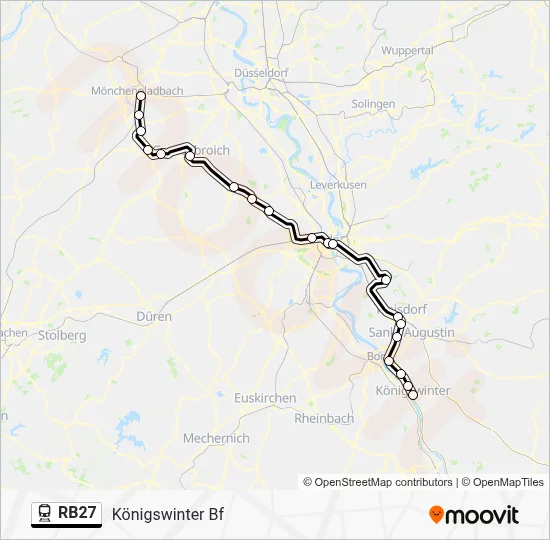 Bahnlinie RB27 Karte