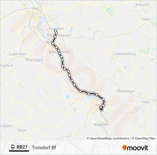 RB27 Train Line Map