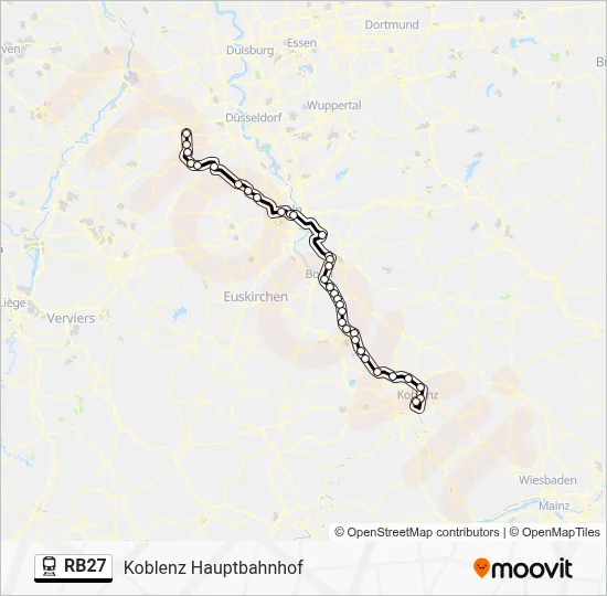 Bahnlinie RB27 Karte