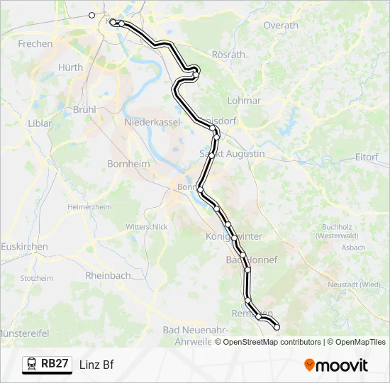 Bahnlinie RB27 Karte