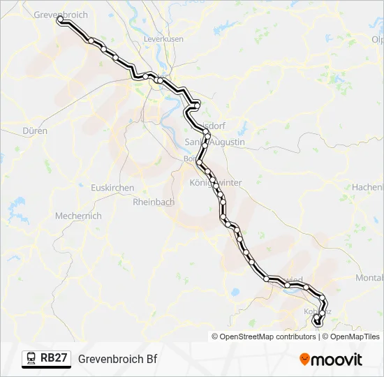 Bahnlinie RB27 Karte