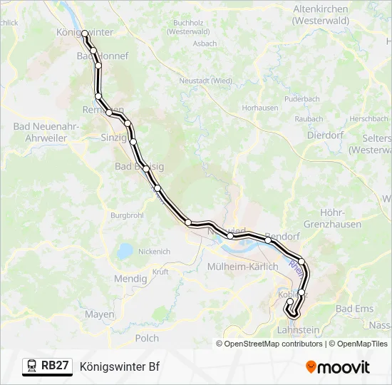 RB27 Train Line Map