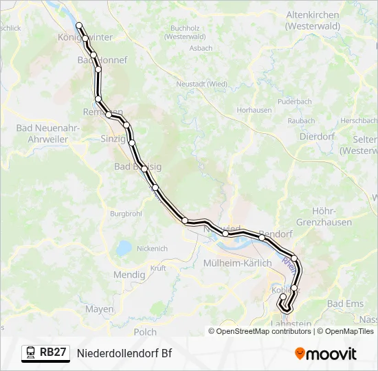 RB27 Train Line Map