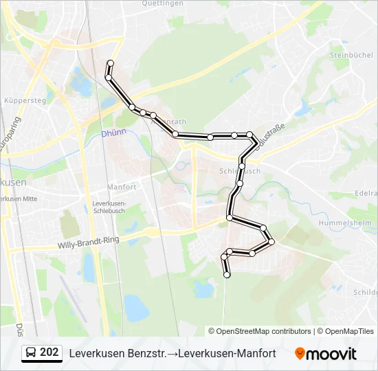 202 Bus Line Map