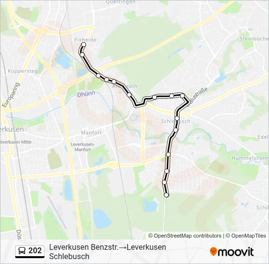 202 Bus Line Map