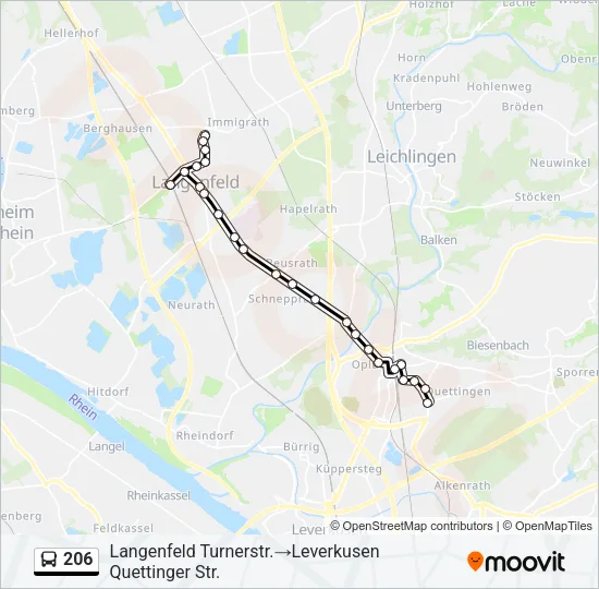 206 Bus Line Map