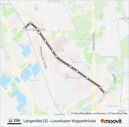 206 Bus Line Map