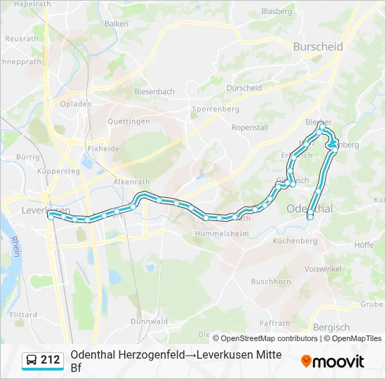 212 Bus Line Map