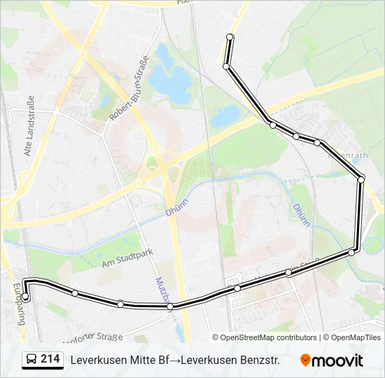 214 Bus Line Map