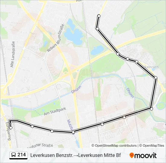 214 Bus Line Map