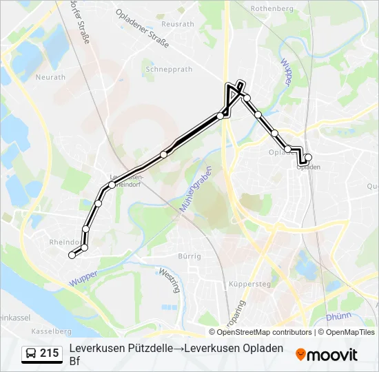 215 Bus Line Map