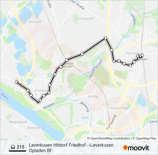 215 Bus Line Map