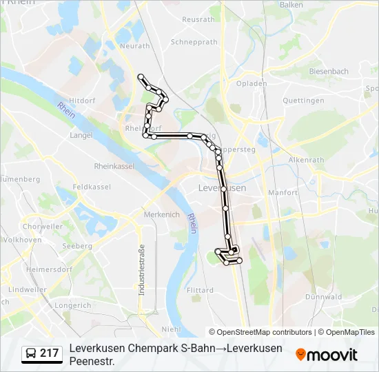 217 Bus Line Map