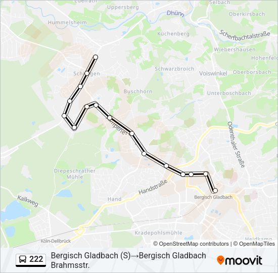 222 Bus Line Map