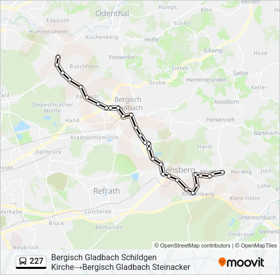 227 Bus Line Map