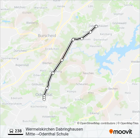238 Bus Line Map
