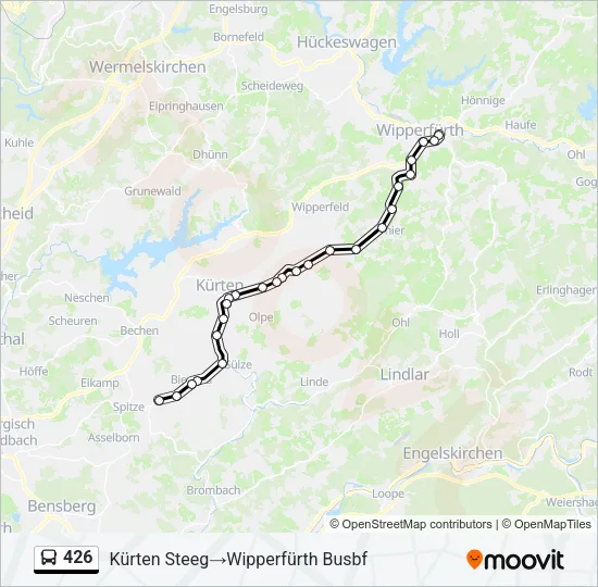426 Bus Line Map