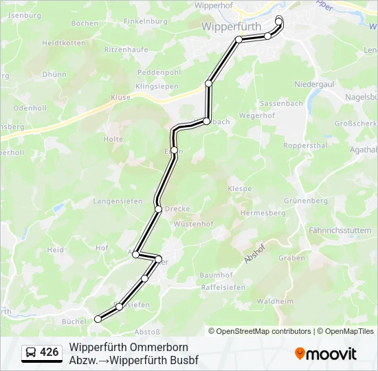 426 Bus Line Map