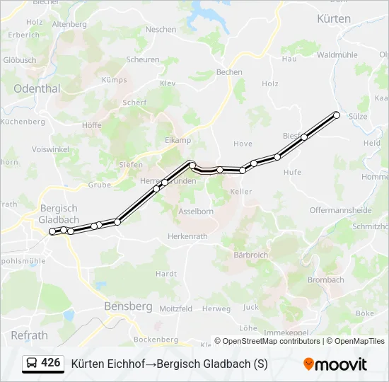 426 Bus Line Map