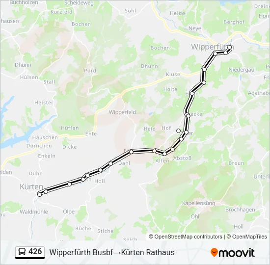 426 Bus Line Map