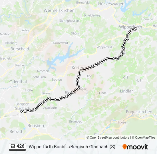 426 Bus Line Map