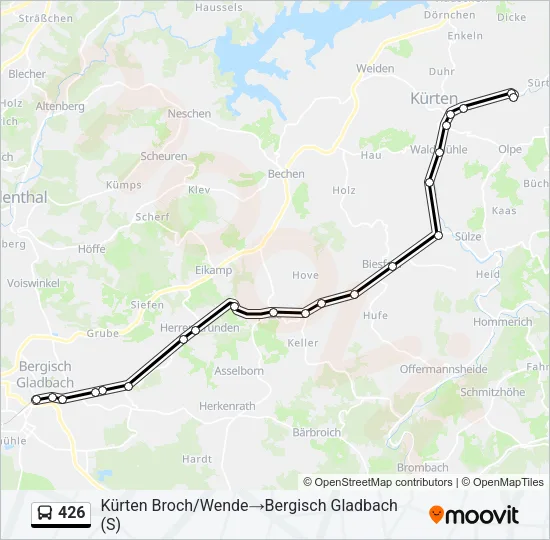 426 Bus Line Map