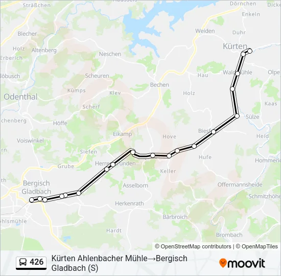 426 Bus Line Map