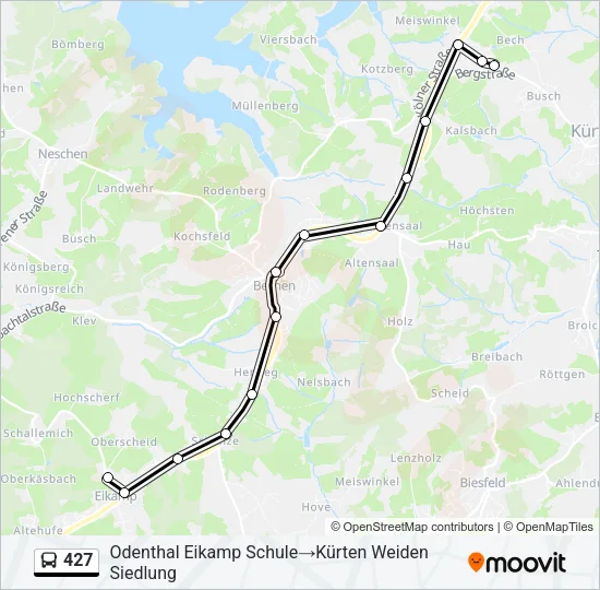 427 Bus Line Map