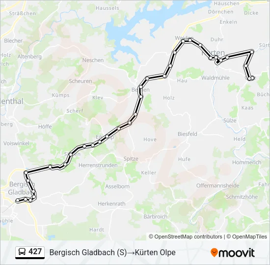 427 Bus Line Map
