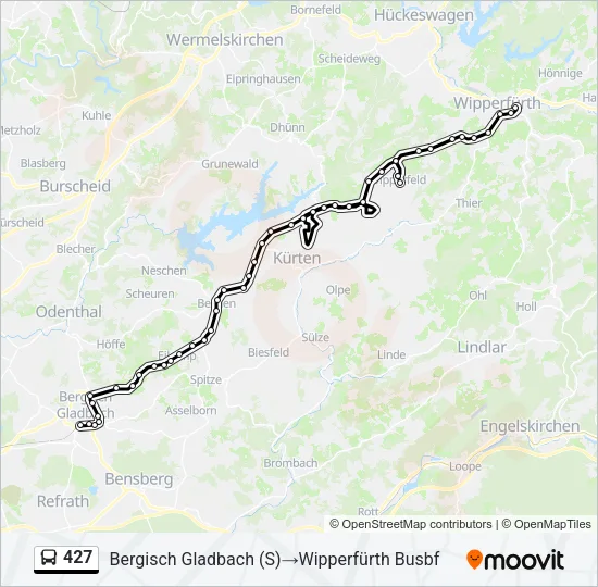 427 Bus Line Map