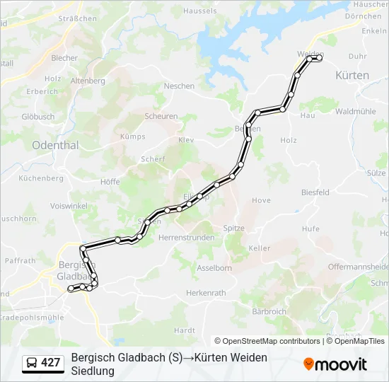 427 Bus Line Map
