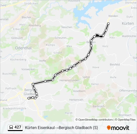 427 Bus Line Map