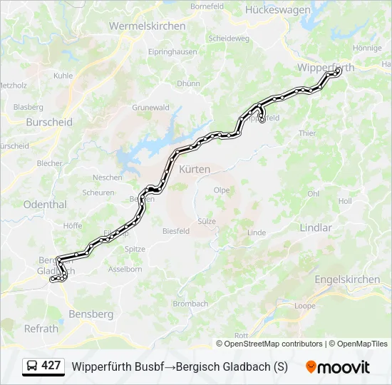 427 Bus Line Map