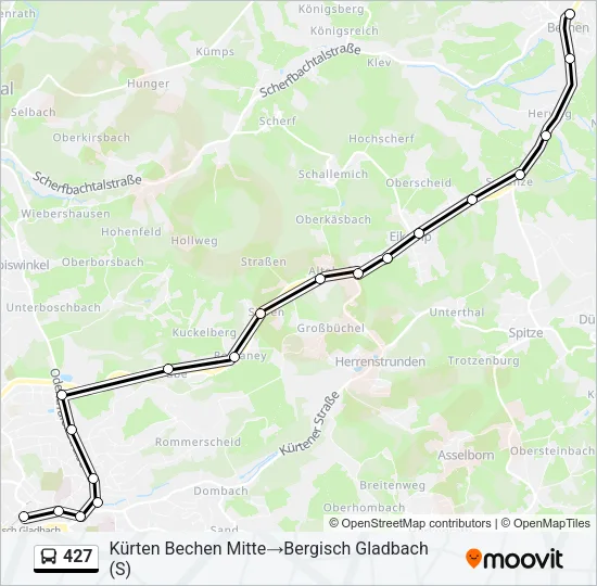 427 Bus Line Map