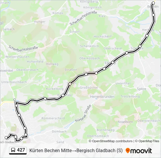 Buslinie 427 Karte