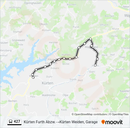 427 Bus Line Map