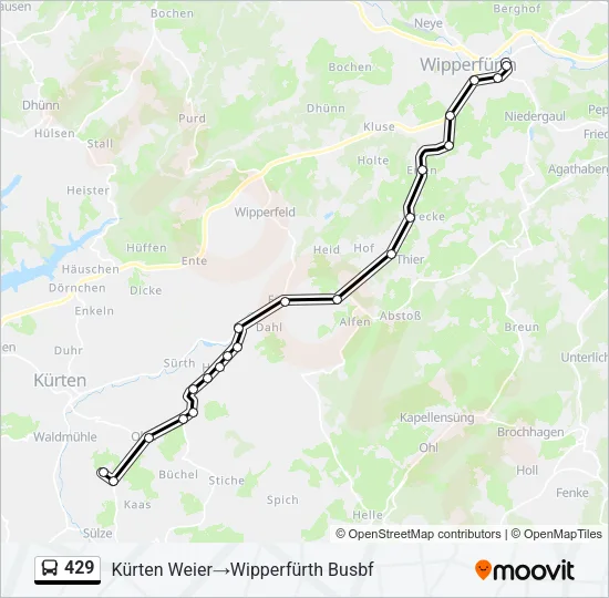 429 Bus Line Map