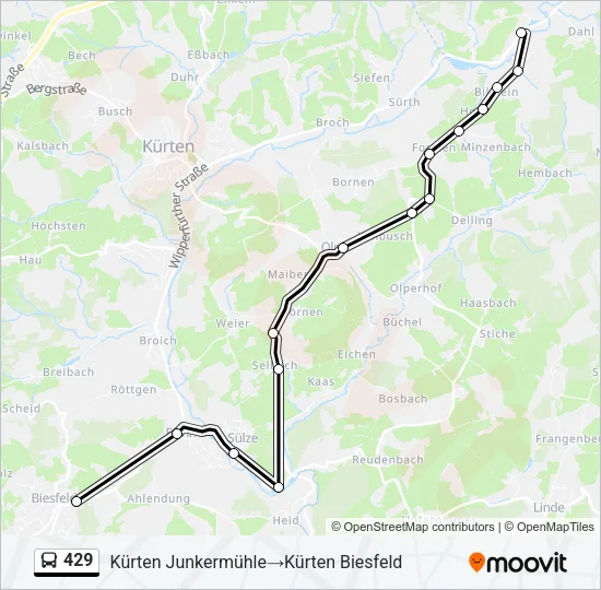 429 Bus Line Map