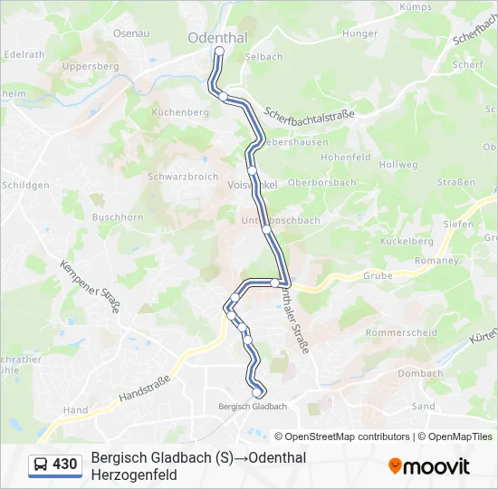 430 Bus Line Map