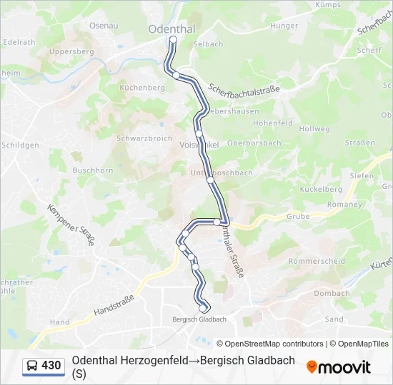 430 Bus Line Map
