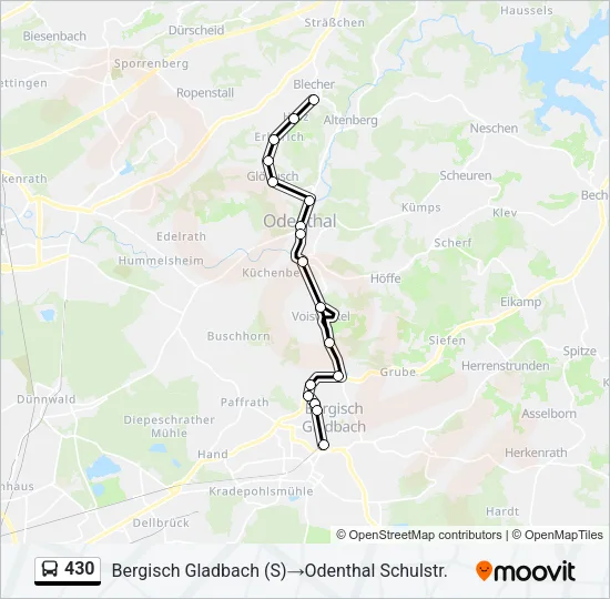 430 Bus Line Map