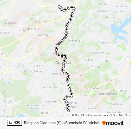 430 Bus Line Map