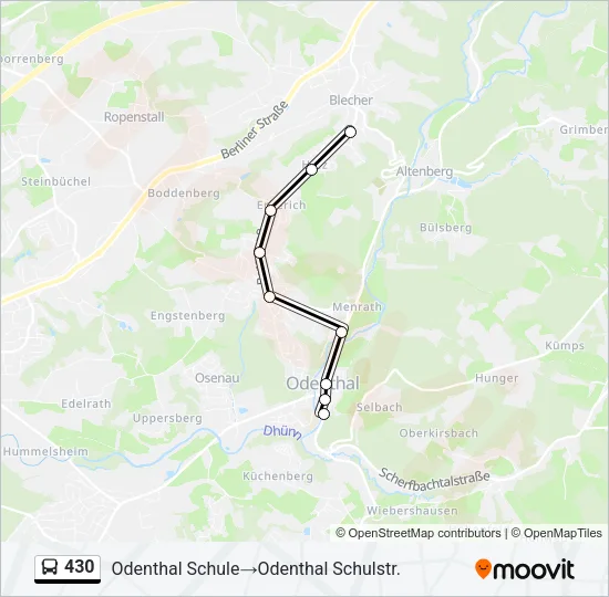 430 Bus Line Map